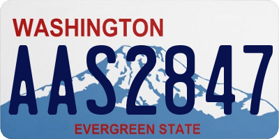 WA license plate AAS2847