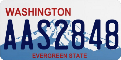 WA license plate AAS2848