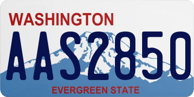 WA license plate AAS2850