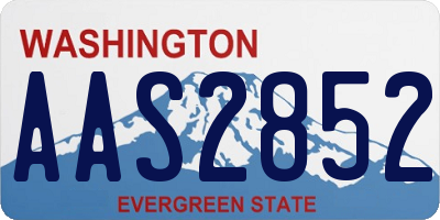 WA license plate AAS2852