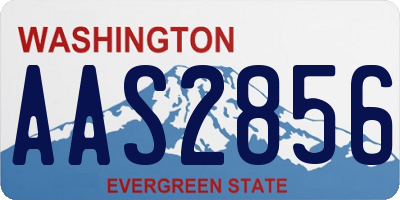WA license plate AAS2856