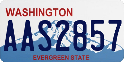WA license plate AAS2857