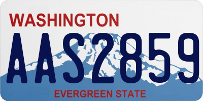 WA license plate AAS2859