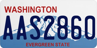 WA license plate AAS2860