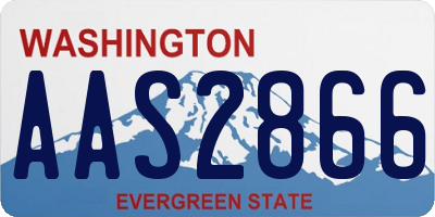 WA license plate AAS2866