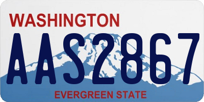 WA license plate AAS2867