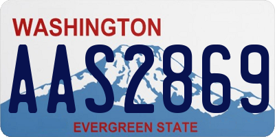 WA license plate AAS2869