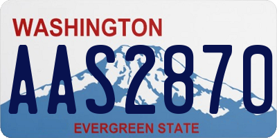 WA license plate AAS2870
