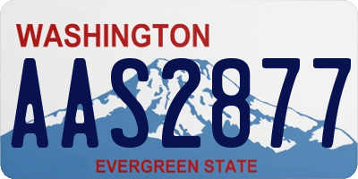 WA license plate AAS2877