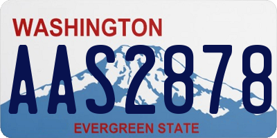 WA license plate AAS2878