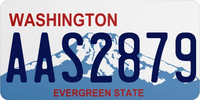 WA license plate AAS2879