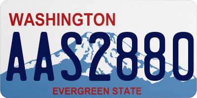 WA license plate AAS2880