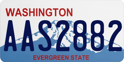 WA license plate AAS2882