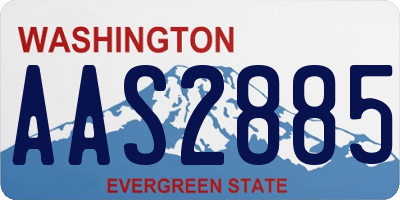 WA license plate AAS2885