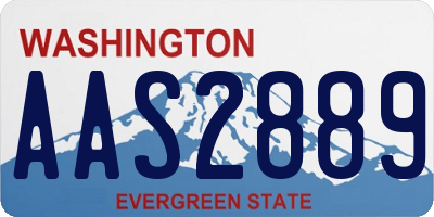 WA license plate AAS2889