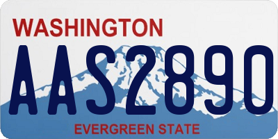 WA license plate AAS2890