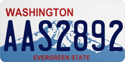 WA license plate AAS2892