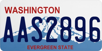 WA license plate AAS2896