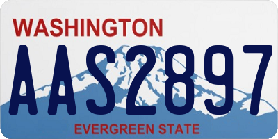 WA license plate AAS2897