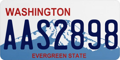 WA license plate AAS2898
