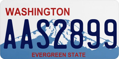 WA license plate AAS2899