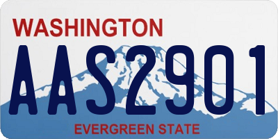 WA license plate AAS2901