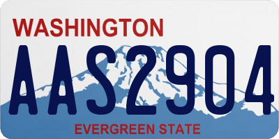 WA license plate AAS2904