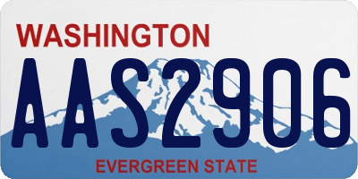 WA license plate AAS2906