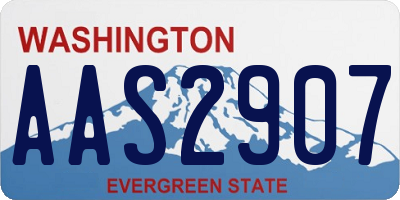 WA license plate AAS2907