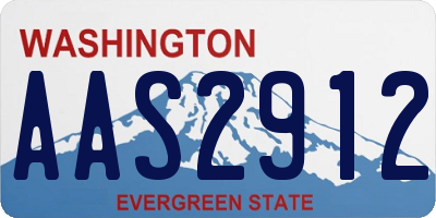 WA license plate AAS2912