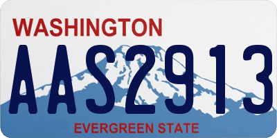 WA license plate AAS2913