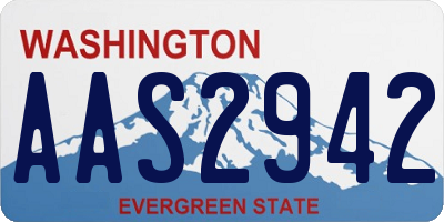 WA license plate AAS2942