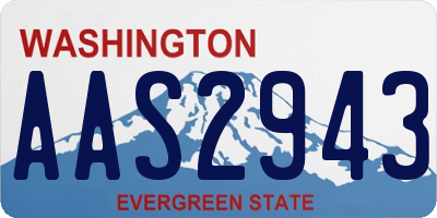 WA license plate AAS2943