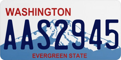 WA license plate AAS2945