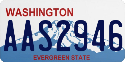 WA license plate AAS2946