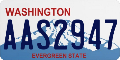 WA license plate AAS2947