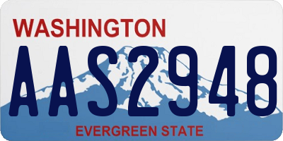 WA license plate AAS2948