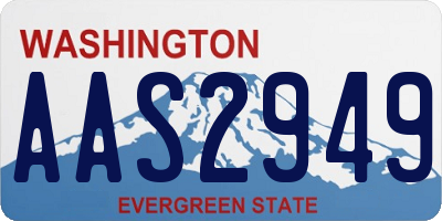 WA license plate AAS2949
