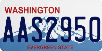 WA license plate AAS2950