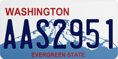 WA license plate AAS2951