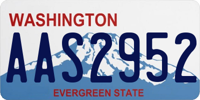 WA license plate AAS2952