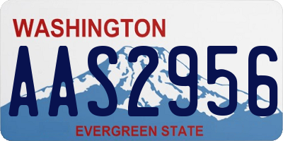 WA license plate AAS2956