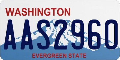 WA license plate AAS2960