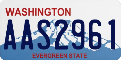 WA license plate AAS2961