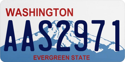 WA license plate AAS2971