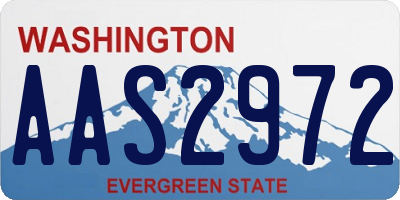 WA license plate AAS2972