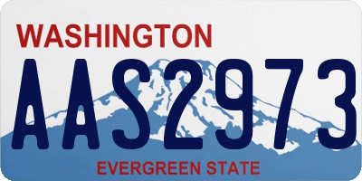 WA license plate AAS2973