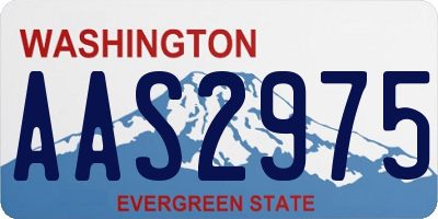 WA license plate AAS2975