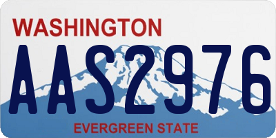 WA license plate AAS2976