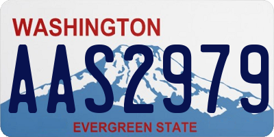 WA license plate AAS2979
